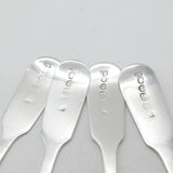 Georgian Set of Sterling Silver Queens Pattern Teaspoons 1827 Newcastle