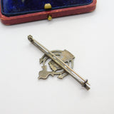 WWII Sterling Silver Royal Armoured Corps RAC Sweetheart Brooch Antique c1940