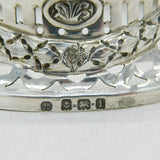 Edwardian Sterling Silver Pierced Potato Dish Ring Antique 1910 Birmingham