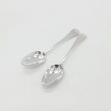 Pair of Georgian Scottish Sterling Silver Serving Spoons 1801 Edinburgh Antique