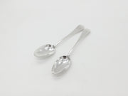 Pair of Georgian Scottish Sterling Silver Serving Spoons 1801 Edinburgh Antique