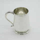 Georgian Style Sterling Silver Pint Tankard Mug Antique c1920 Art Deco