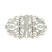 Sterling Silver Floral Pattern Nurses Buckle Vintage 1980 Sheffield