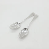 Pair of Georgian Scottish Sterling Silver Serving Spoons 1801 Edinburgh Antique