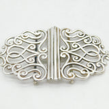 Sterling Silver Floral Pattern Nurses Buckle Vintage 1980 Sheffield