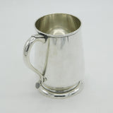 Georgian Style Sterling Silver Pint Tankard Mug Antique c1920 Art Deco