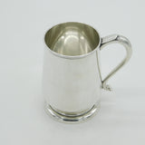 Georgian Style Sterling Silver Pint Tankard Mug Antique c1920 Art Deco