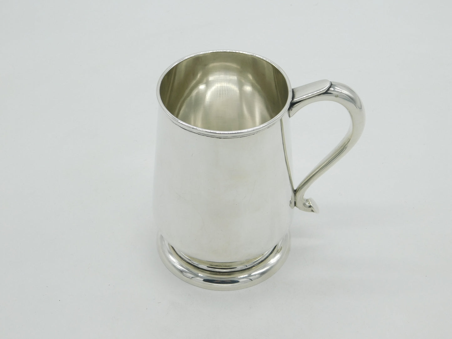 Georgian Style Sterling Silver Pint Tankard Mug Antique c1920 Art Deco