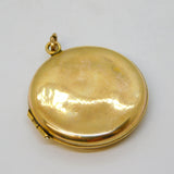Victorian Gold Plated Shibayama Insect Locket Pendant Antique c1880