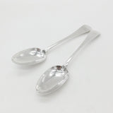 Pair of Georgian Scottish Sterling Silver Serving Spoons 1801 Edinburgh Antique