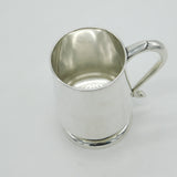 Georgian Style Sterling Silver Pint Tankard Mug Antique c1920 Art Deco