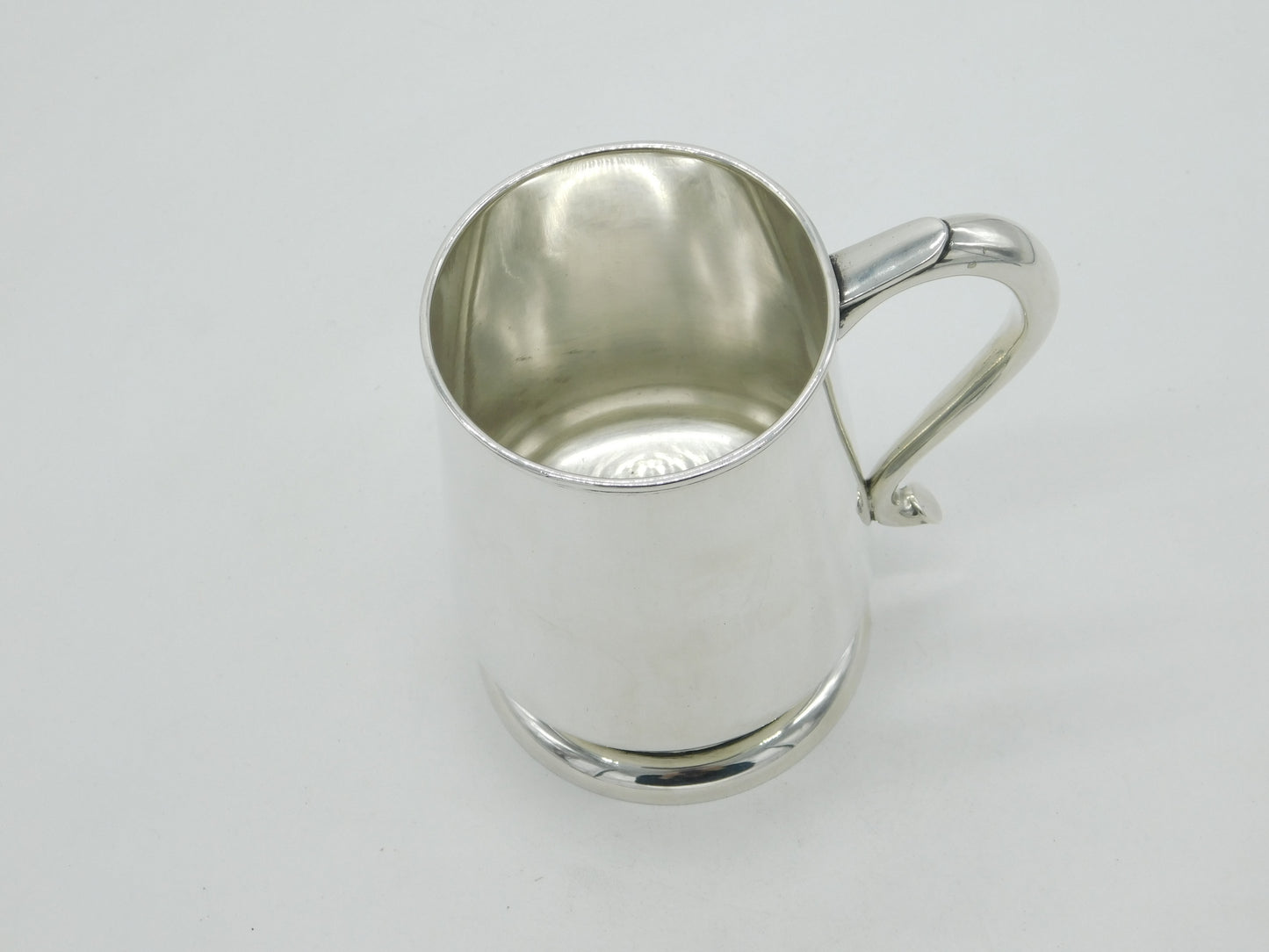 Georgian Style Sterling Silver Pint Tankard Mug Antique c1920 Art Deco