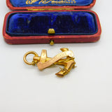 WWI 9ct Rose Gold 'HMS Valiant' Anchor Form Sweetheart Brooch Antique c1915