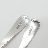 Pair of Georgian Scottish Sterling Silver Serving Spoons 1801 Edinburgh Antique