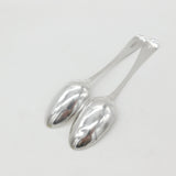 Pair of Georgian Scottish Sterling Silver Serving Spoons 1801 Edinburgh Antique