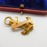 WWI 9ct Rose Gold 'HMS Valiant' Anchor Form Sweetheart Brooch Antique c1915