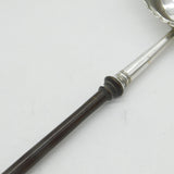 George II Sterling Silver Turned Wooden Handle Toddy Ladle Spoon Antique c1750