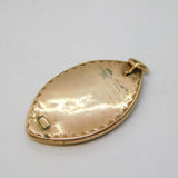 Georgain 9ct Rose Gold Mounted Etched Mourning Pendant Antique c1760