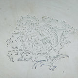 George II Sterling Silver Armorial Crested Salver Dish Antique 1756 London