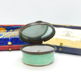Georgian Bilston Enamel 'May Love Unite Us' Patch Box Antique c1800 AF