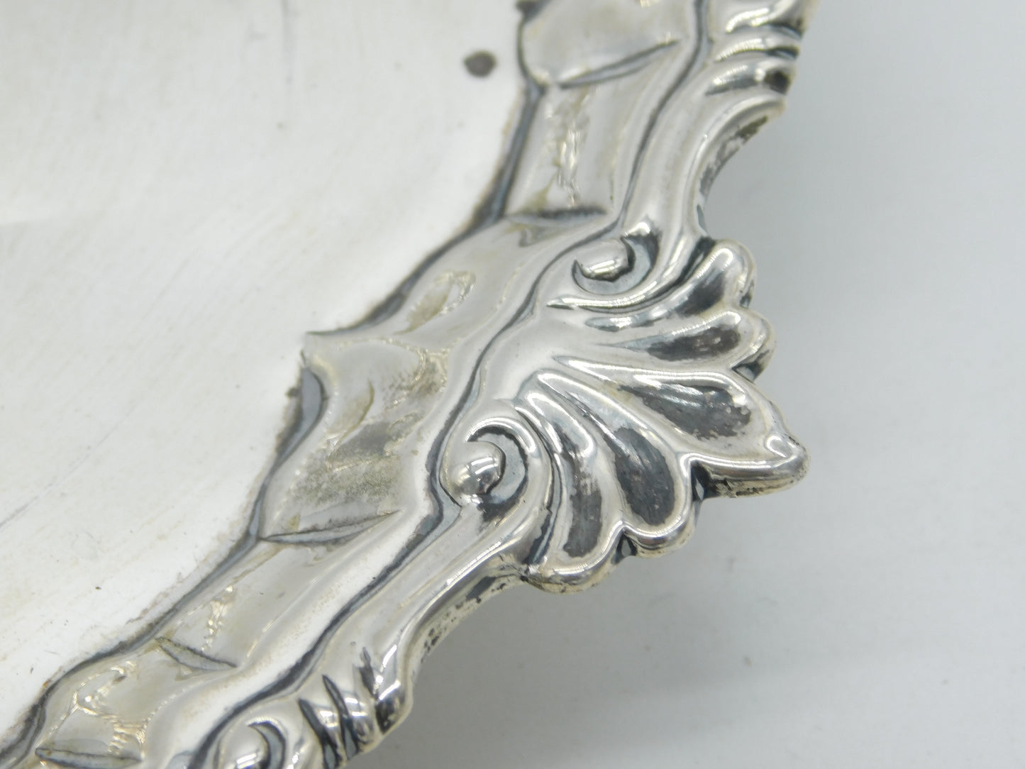 George II Sterling Silver Armorial Crested Salver Dish Antique 1756 London