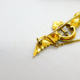 WWII 9ct Yellow Gold & Enamel Royal Fleet Air Arm Sweetheart Brooch c1940