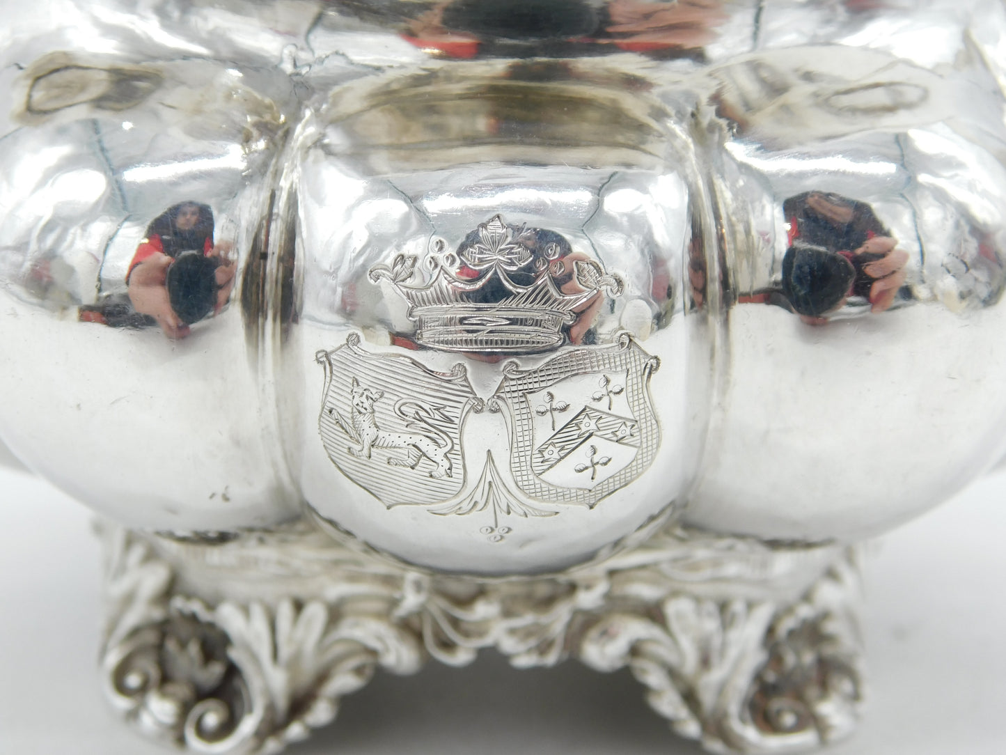 George IV Sterling Silver Heraldic Crested Cream Jug Antique 1830 London