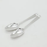 Pair of Georgian Sterling Silver Serving Spoons 1766 John Muns London Antique
