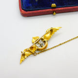 WWII 9ct Yellow Gold & Enamel Royal Fleet Air Arm Sweetheart Brooch c1940