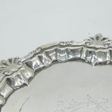 George II Sterling Silver Armorial Crested Salver Dish Antique 1756 London