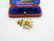 9ct Gold & Enamel Kings Royal Rifle Corps Sweetheart Brooch 1927 Antique