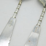 19th Century Chinese Pair of Sterling Silver Floral Teaspoons Antique c1880