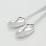 Pair of Georgian Sterling Silver Serving Spoons 1766 John Muns London Antique