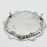 George II Sterling Silver Armorial Crested Salver Dish Antique 1756 London