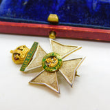 9ct Gold & Enamel Kings Royal Rifle Corps Sweetheart Brooch 1927 Antique