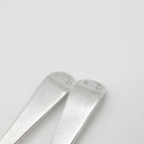 Pair of Georgian Sterling Silver Serving Spoons 1766 John Muns London Antique