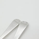 Pair of Georgian Sterling Silver Serving Spoons 1766 John Muns London Antique