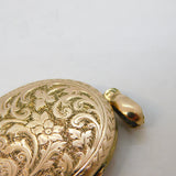 Victorian 9ct Gold Back & Front Enamel Biblical Ascension Locket Pendant Antique c1860