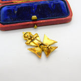 9ct Gold & Enamel Kings Royal Rifle Corps Sweetheart Brooch 1927 Antique