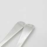 Pair of Georgian Sterling Silver Serving Spoons 1766 John Muns London Antique