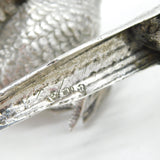 19th Century Pair of German Cast .800 Silver Pheasant Pepper Shakers Antique