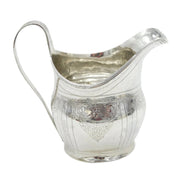 George III Sterling Silver Floral Bright Cut Cream Jug Antique 1801 London