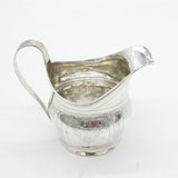 George III Sterling Silver Floral Bright Cut Cream Jug Antique 1801 London