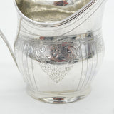 George III Sterling Silver Floral Bright Cut Cream Jug Antique 1801 London