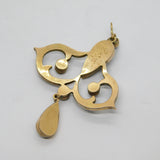 19th Century Austro-Hungarian Gold & Bohemian Garnet Lavalier Drop Pendant