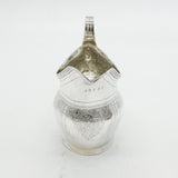 George III Sterling Silver Floral Bright Cut Cream Jug Antique 1801 London