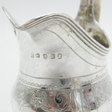 George III Sterling Silver Floral Bright Cut Cream Jug Antique 1801 London