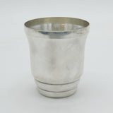 20th Century Continental Silver Enamel Swallow Christening Beaker Antique c1920