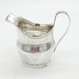 George III Sterling Silver Floral Bright Cut Cream Jug Antique 1801 London