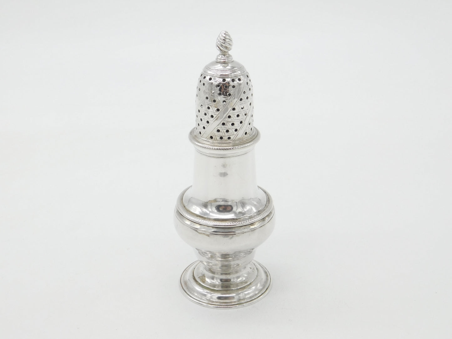 Georgian Sterling Silver Muffineer Sugar Caste 1761 London John Delmester